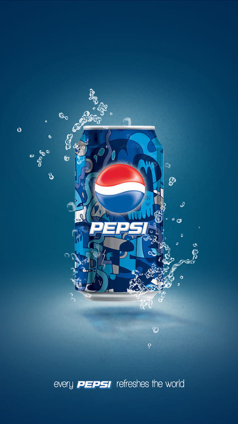 800x1422 Pepsi Live it, blue, logo, new, water, HD phone wallpaper