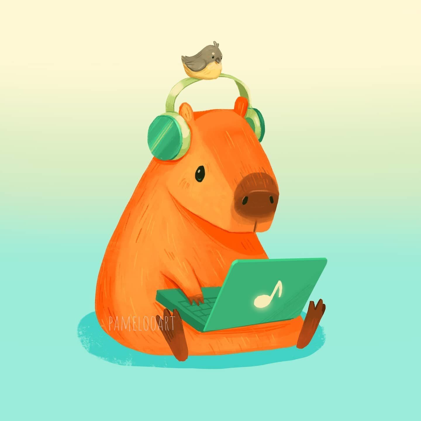 1440x1440 Capybara Tunes: The Chillest Animal DJ in Town