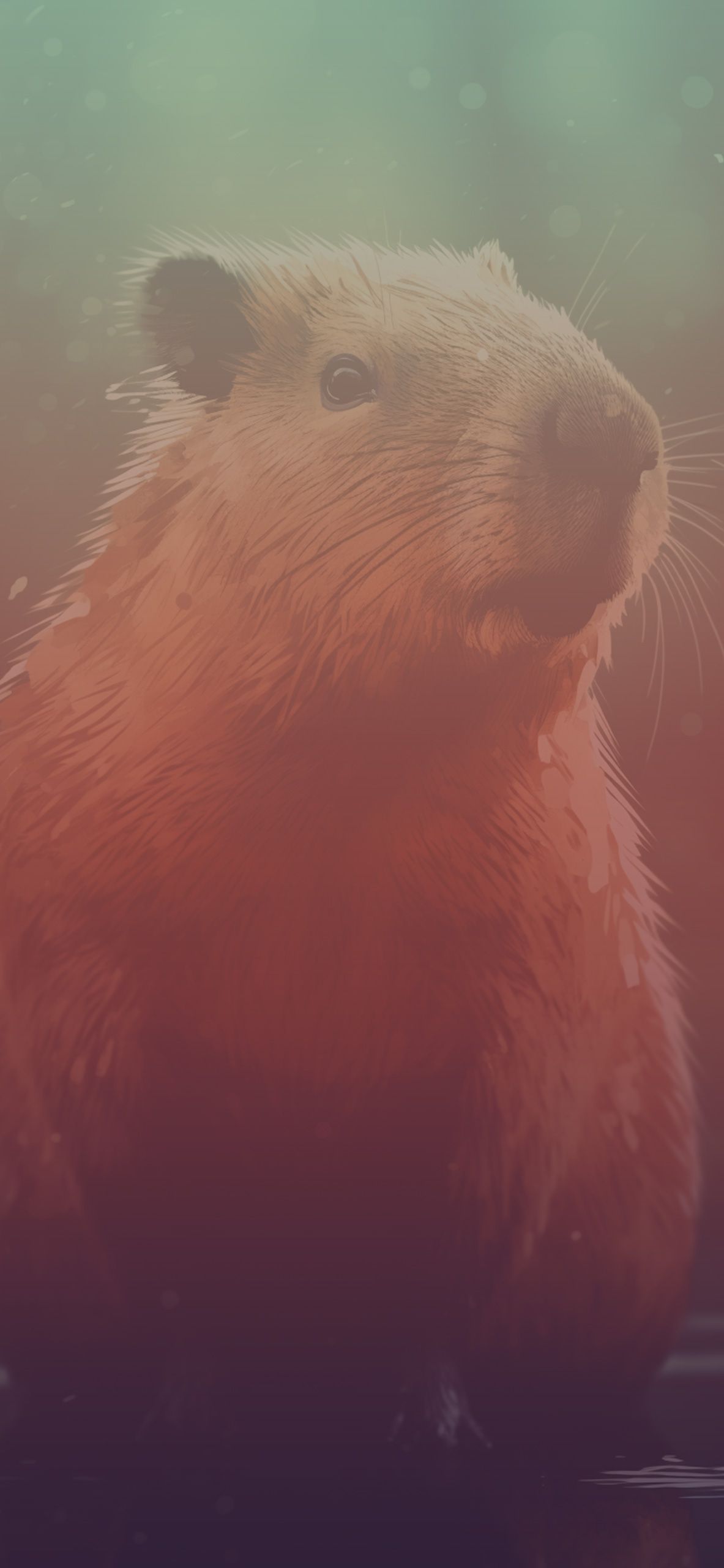 1183x2560 Capybara Art Wallpaper Capybara Wallpaper for iPhone 4k