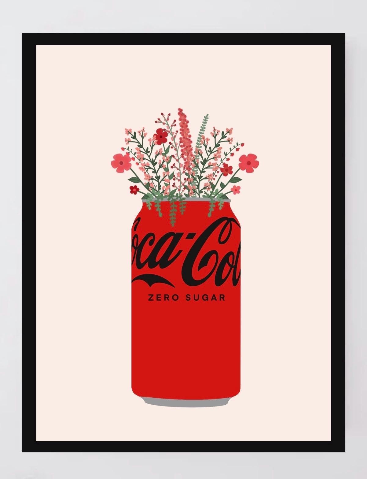 1201x1566 coke zero wall art floral decor digital download and dorm trendy decor wall art for girls