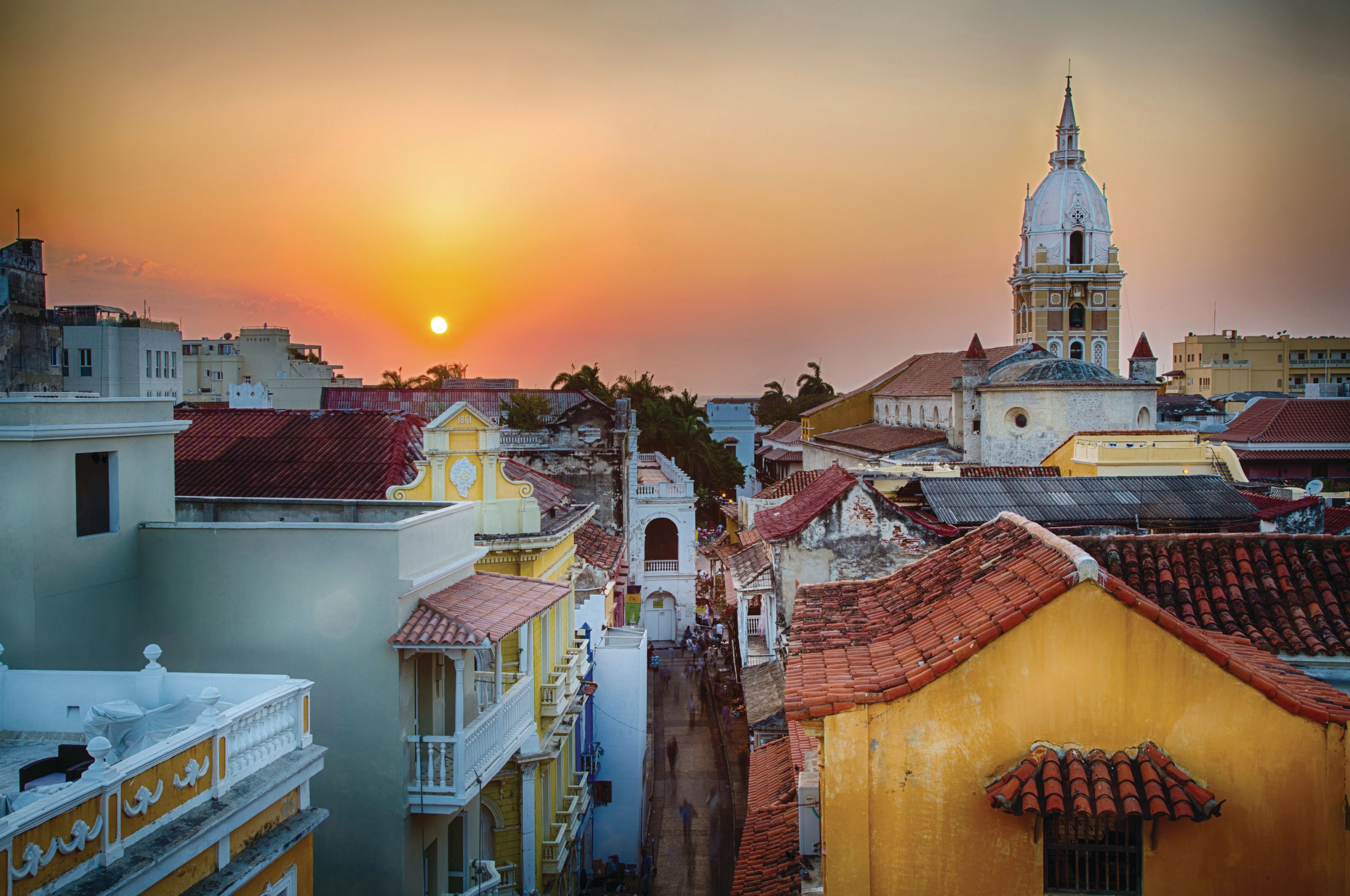 3200x2125 Cartagena Sunset Wall Mural