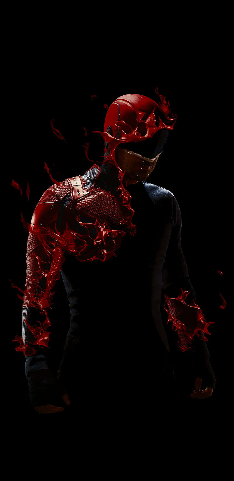 800x1644 Daredevil, Black, Heroes, Marvel, Netflix, O Led, Oled, Red, Serien, Series, HD Phone Wallpaper