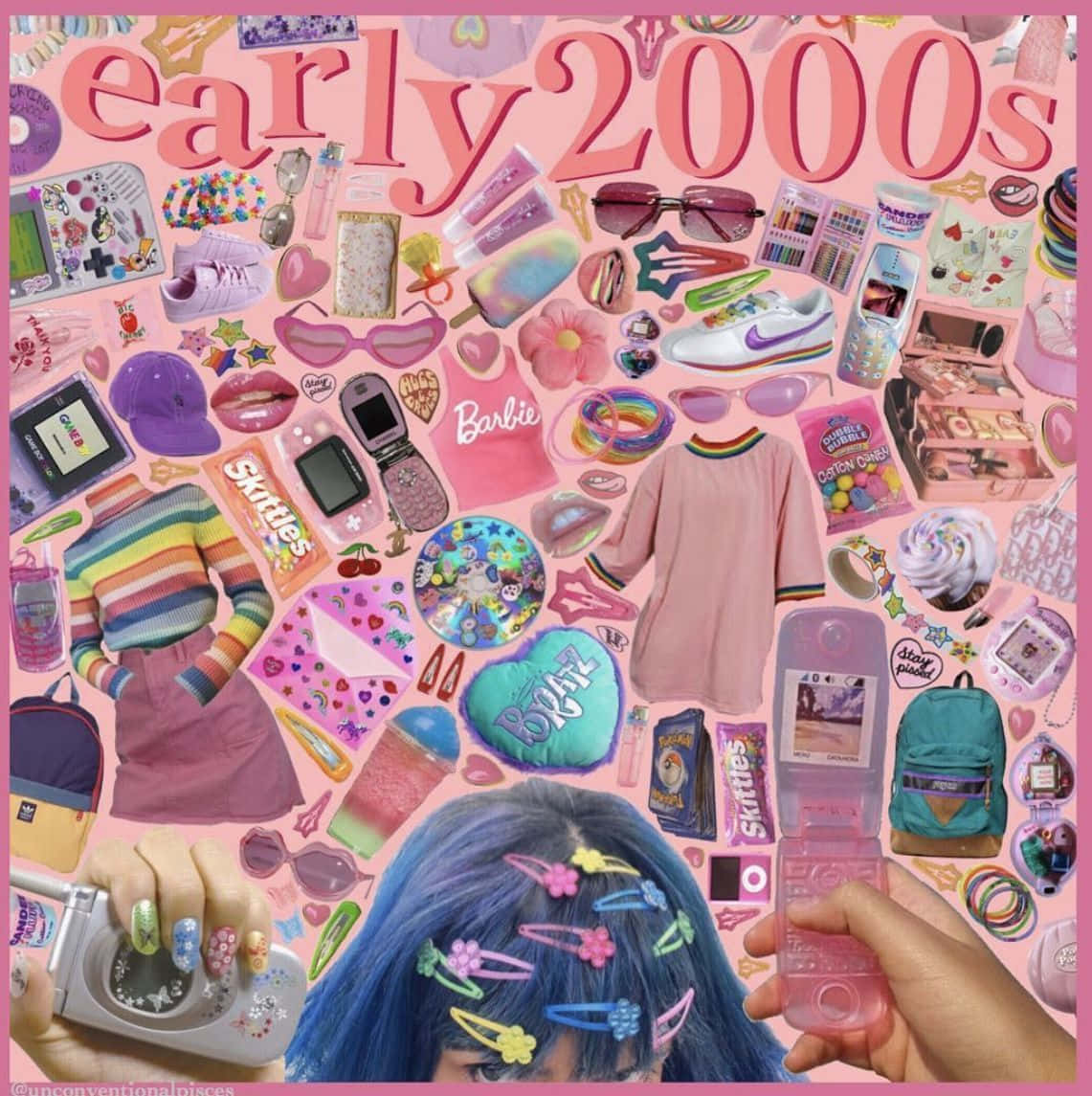 1141x1145 Download 2000s Pink Girl Aesthetic Wallpaper