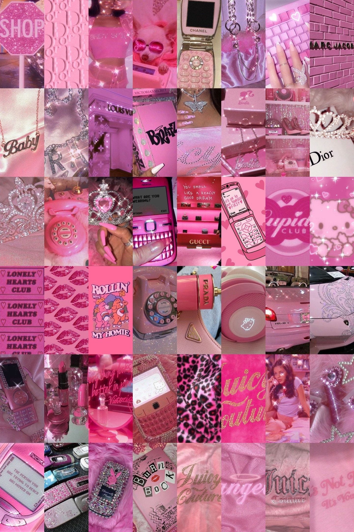 1440x2160 2000s Aesthetic Collage Kit, Y2K Aesthetic, 2000s Throwbacks, Cyber Y2K, Instant Download, 4x Includes 54 Photo