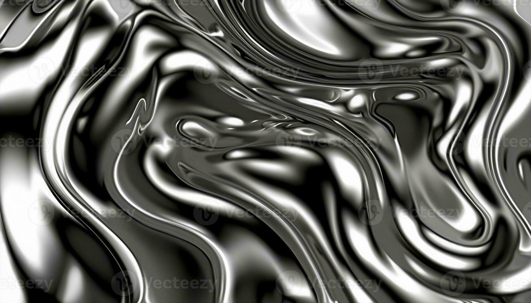 1715x980 Abstract silver gradient background. Flow chrome liquid metal waves