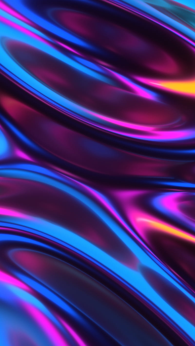 800x1422 Fluid Gradient, blue, colors, cyberpunk, iridescent, liquid, metal, pink, wave, HD phone wallpaper