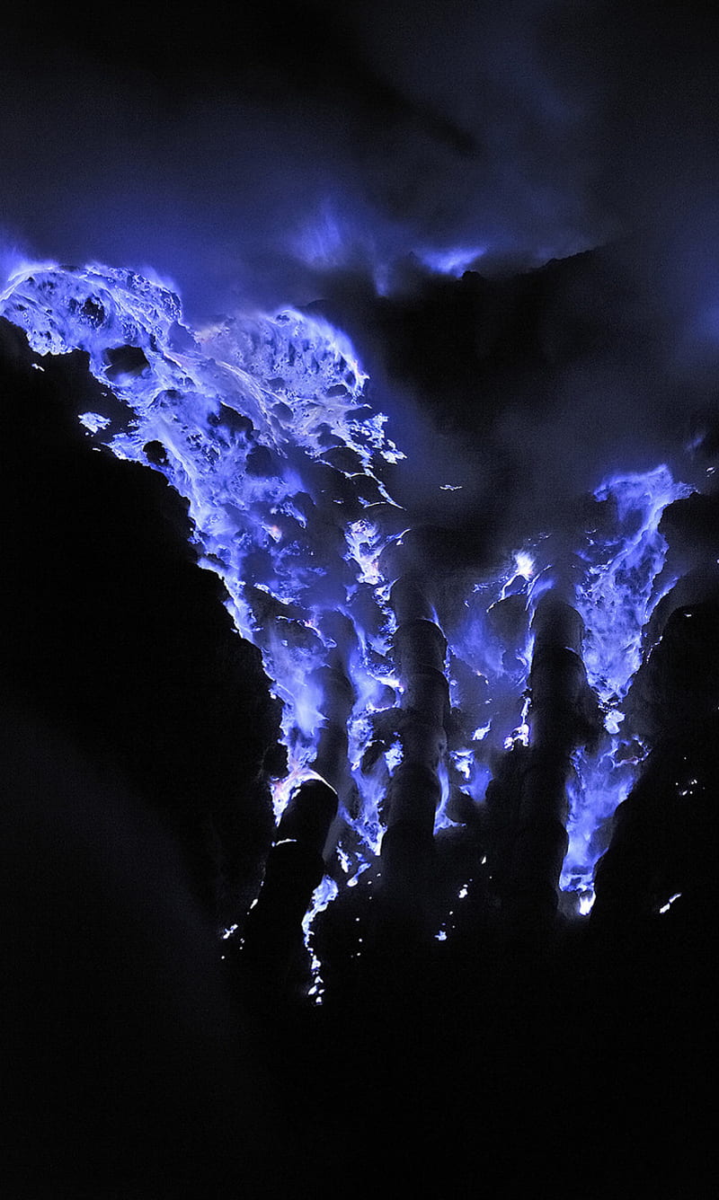 800x1336 Blue lava, awesome, cool, fire, red lava, volcano, HD phone wallpaper