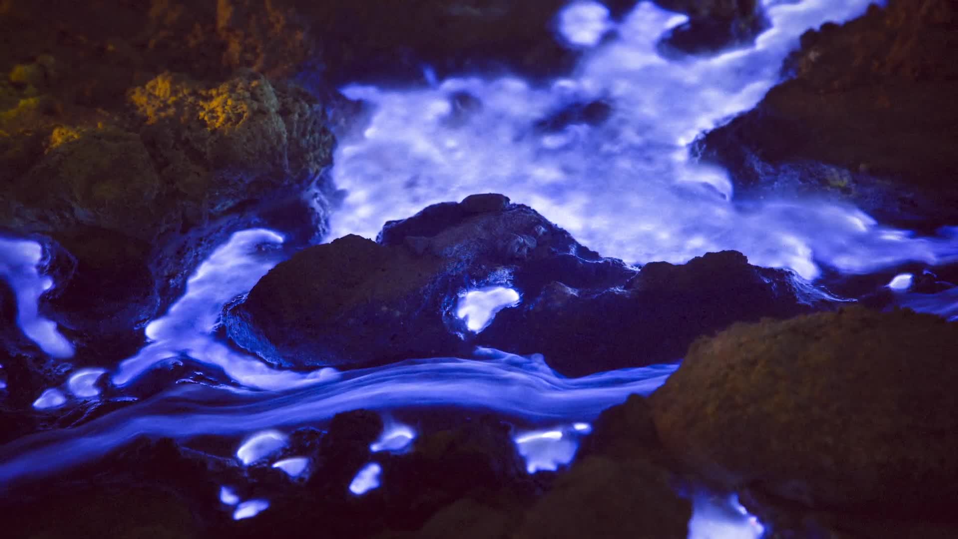 1920x1080 Talking Picture. The Blue Lava of Indonesia
