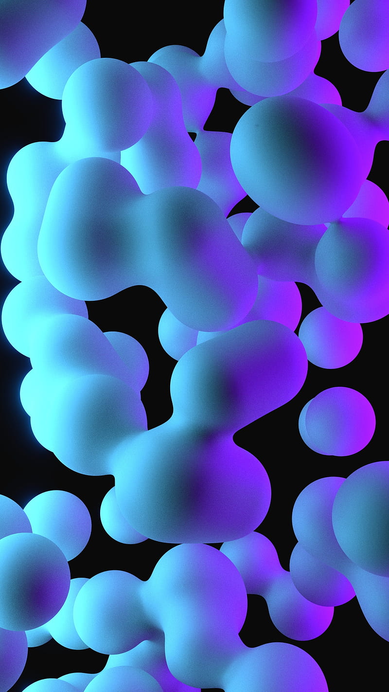 800x1422 LavaLamp 3D, 3D design, blue, fluid, liquid, pattern, render, HD phone wallpaper