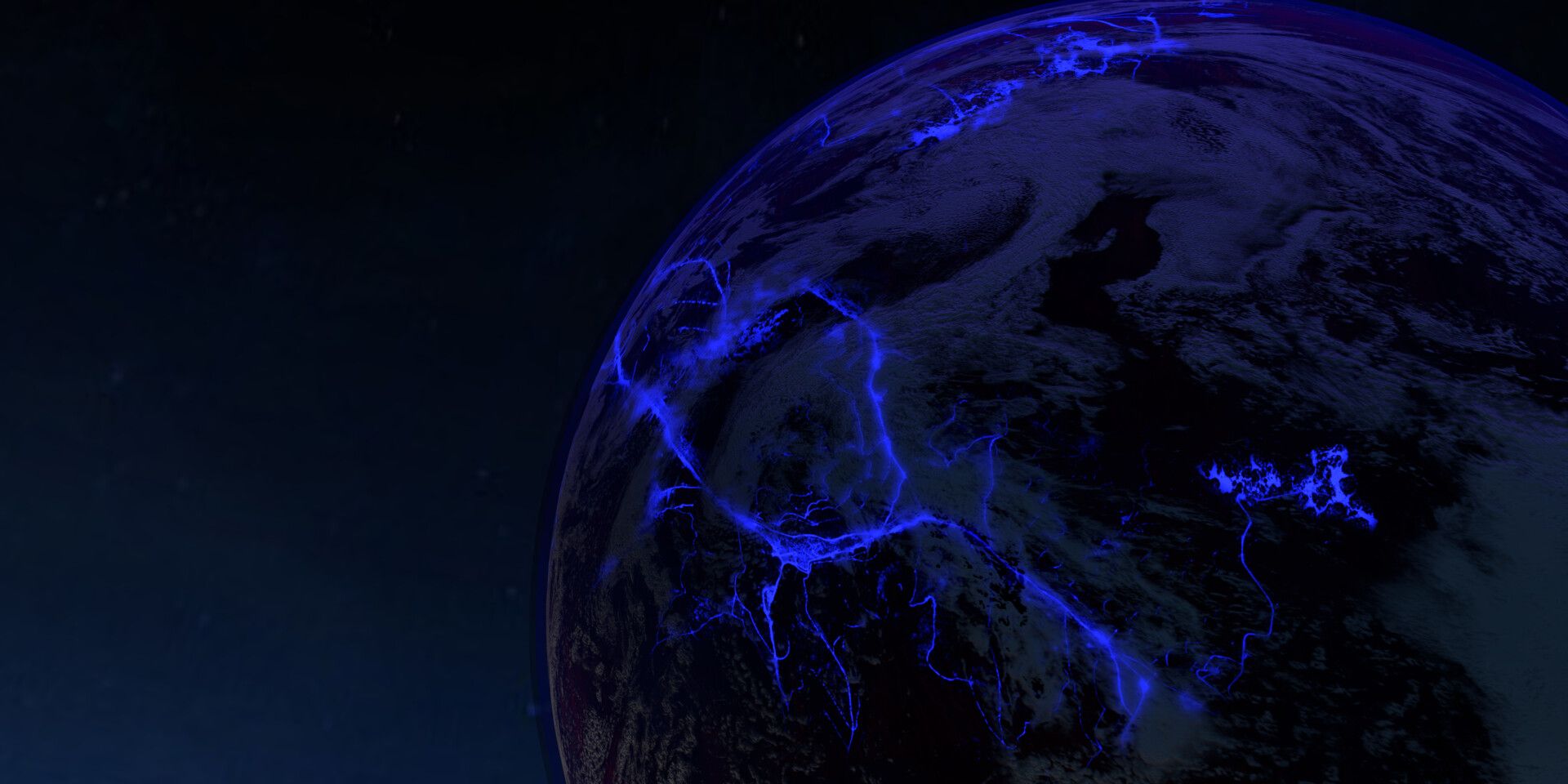 1920x960 Blue lava planet