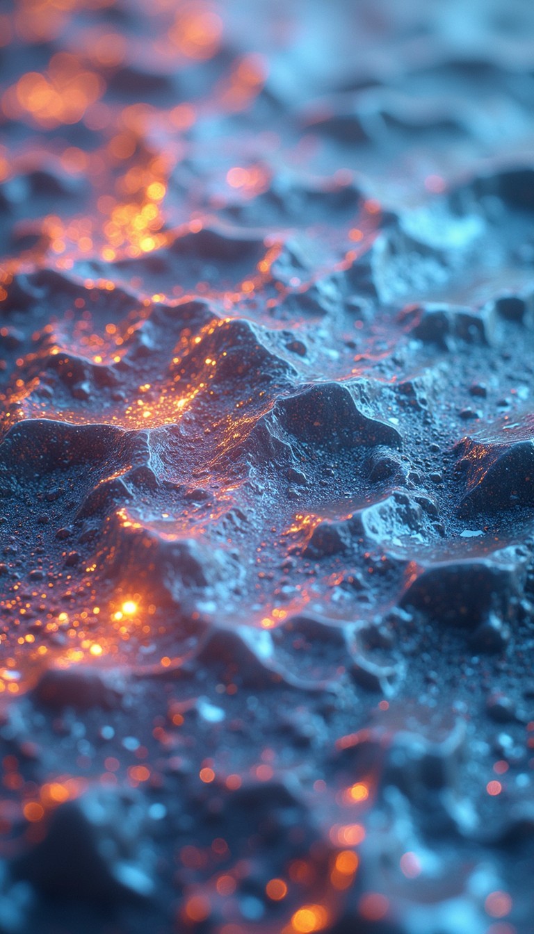 768x1344 Free Ethereal Blue Volcano Image, Blue, Lava