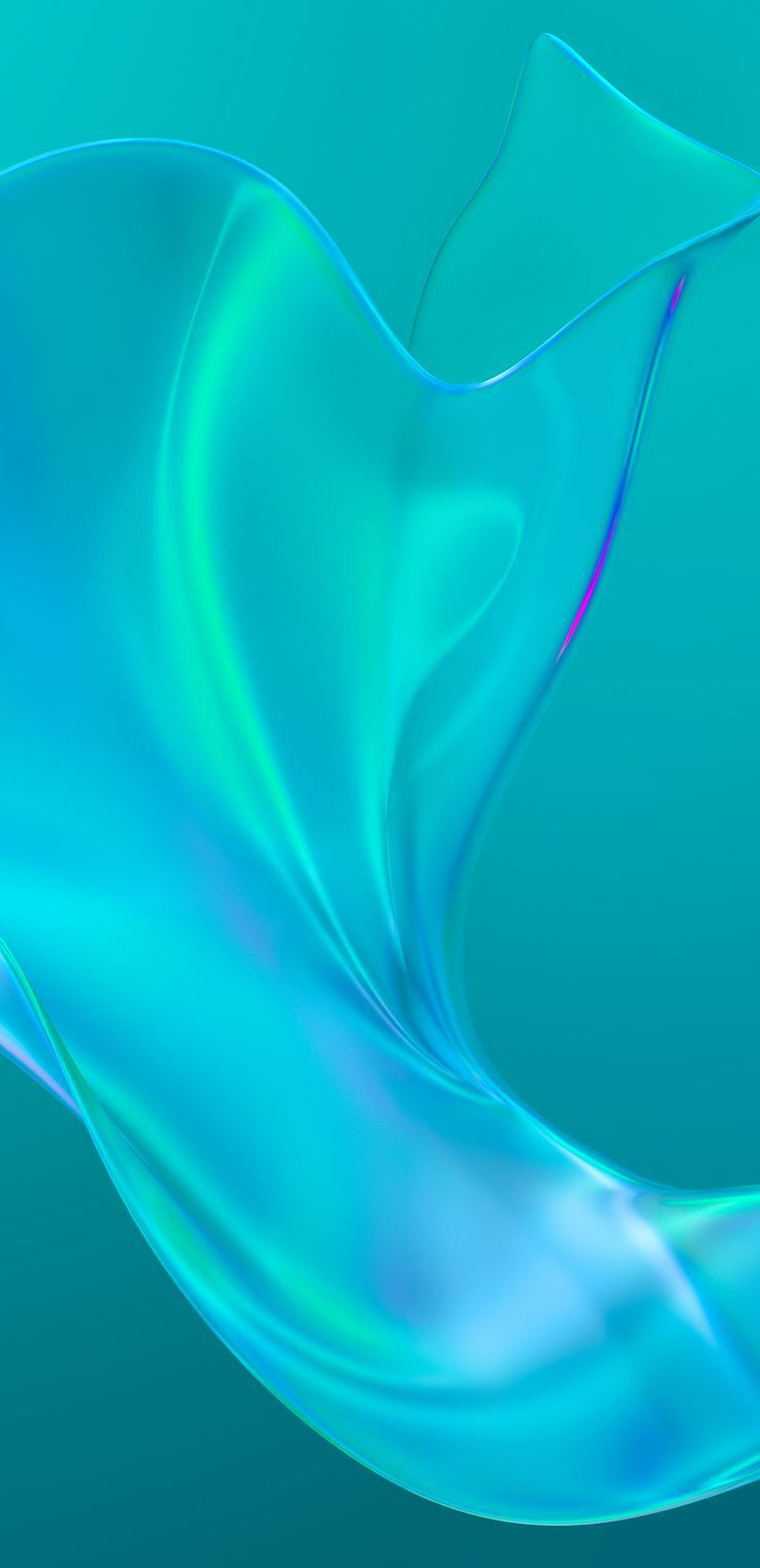 736x1519 Blue Glass Semitransparent Iridescent Liquid Huawei Android Default Stock