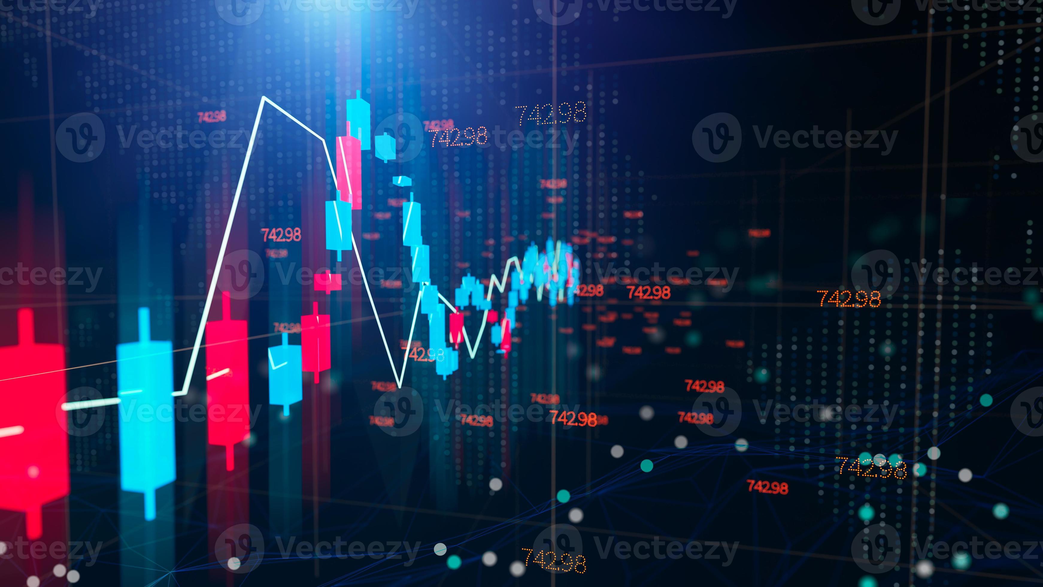 3484x1960 Financial stock market chart and world map background. Technology business finance and investment concept, funds stock market and digital assets. Business finance background. 3D rendering