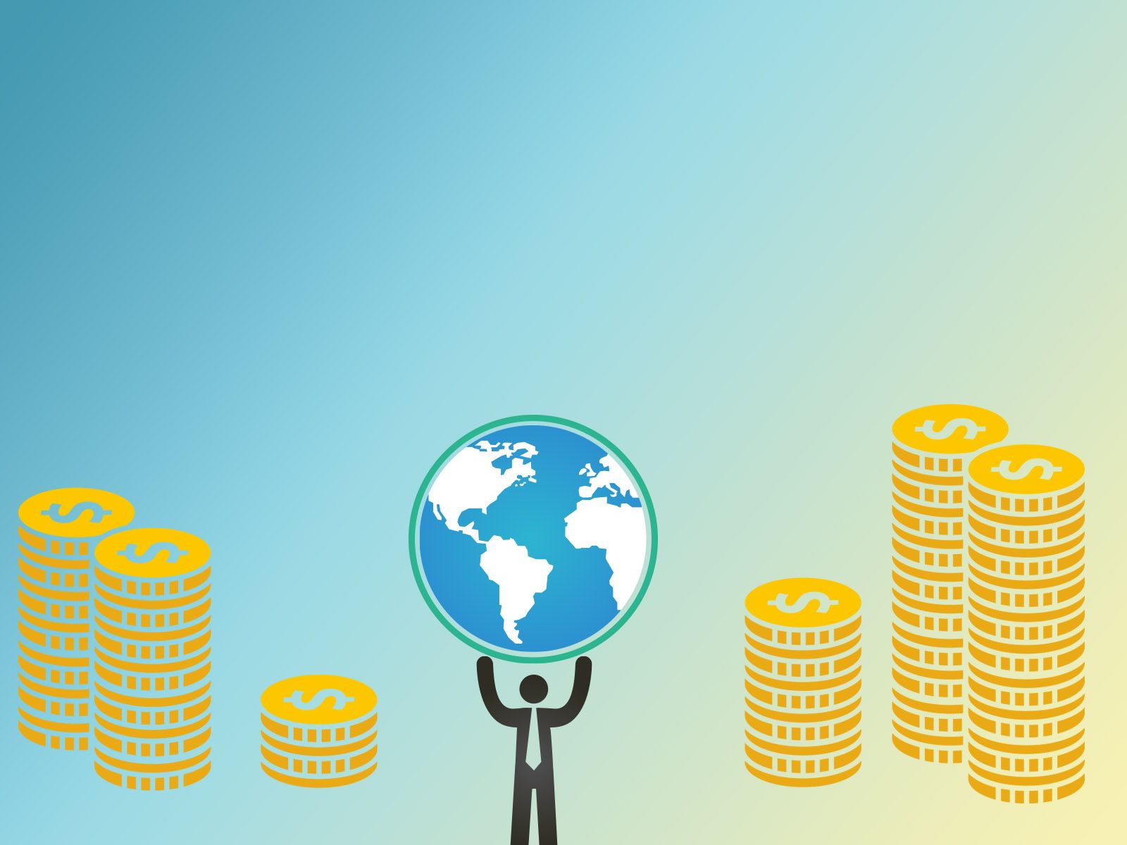 1600x1200 World financial business Powerpoint Templates, Business & Finance, Yellow Background
