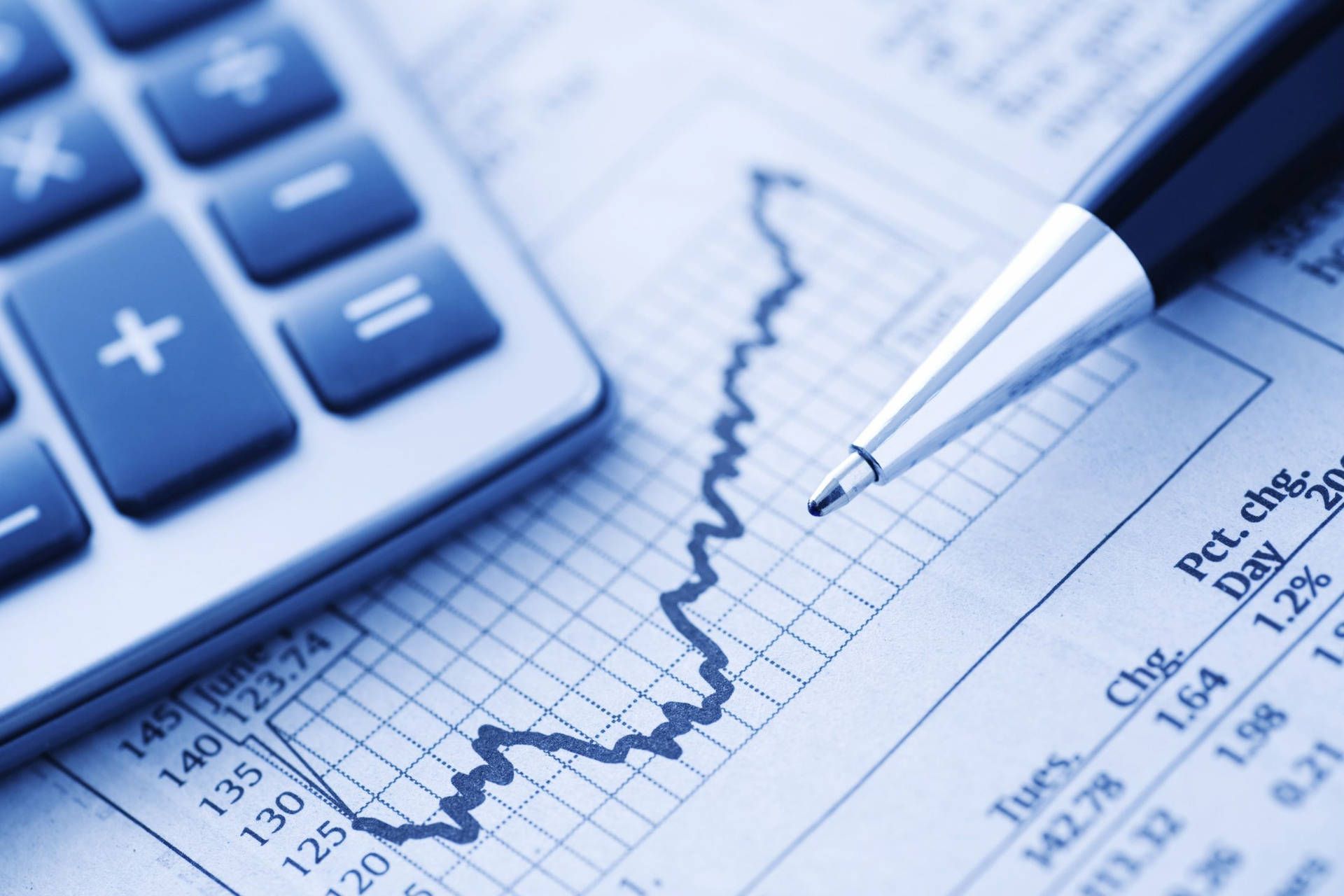 1920x1280 Download Finance Graph And Calculator Wallpaper