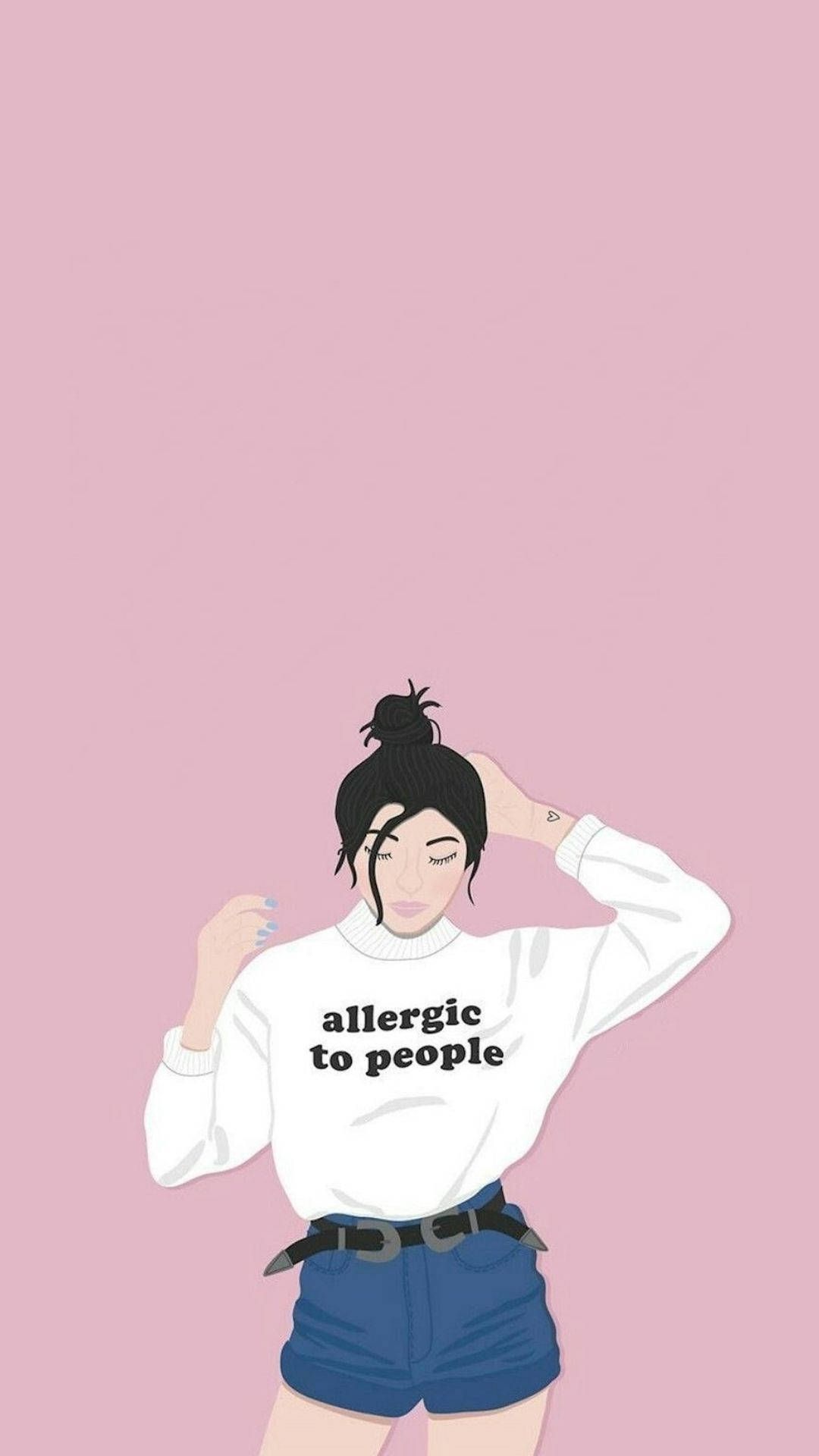 1080x1920 Download Sassy Girl Cute Aesthetic Wallpaper