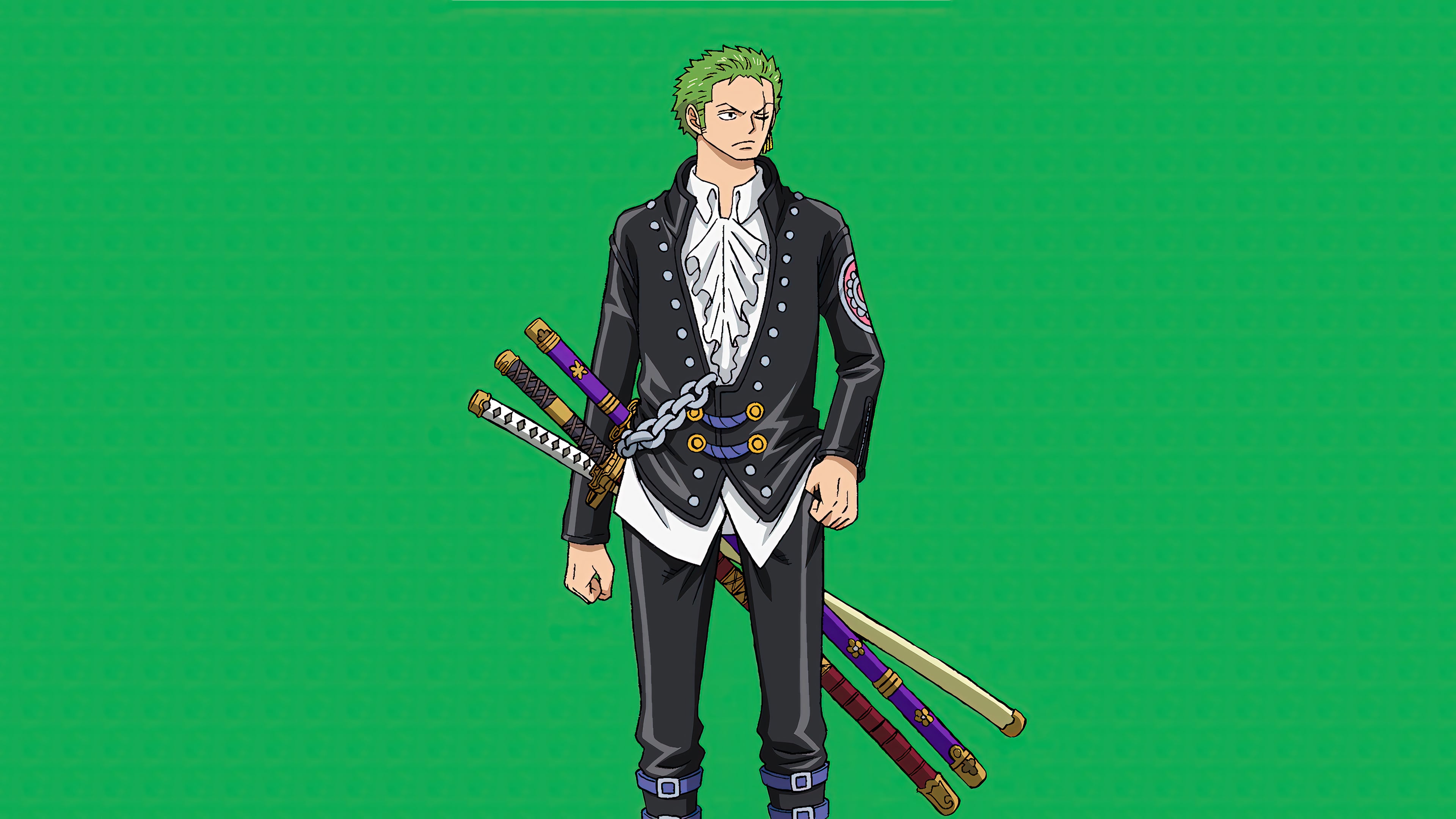 3840x2160 Roronoa Zoro One Piece Red Anime Wallpaper 4k for Desktop