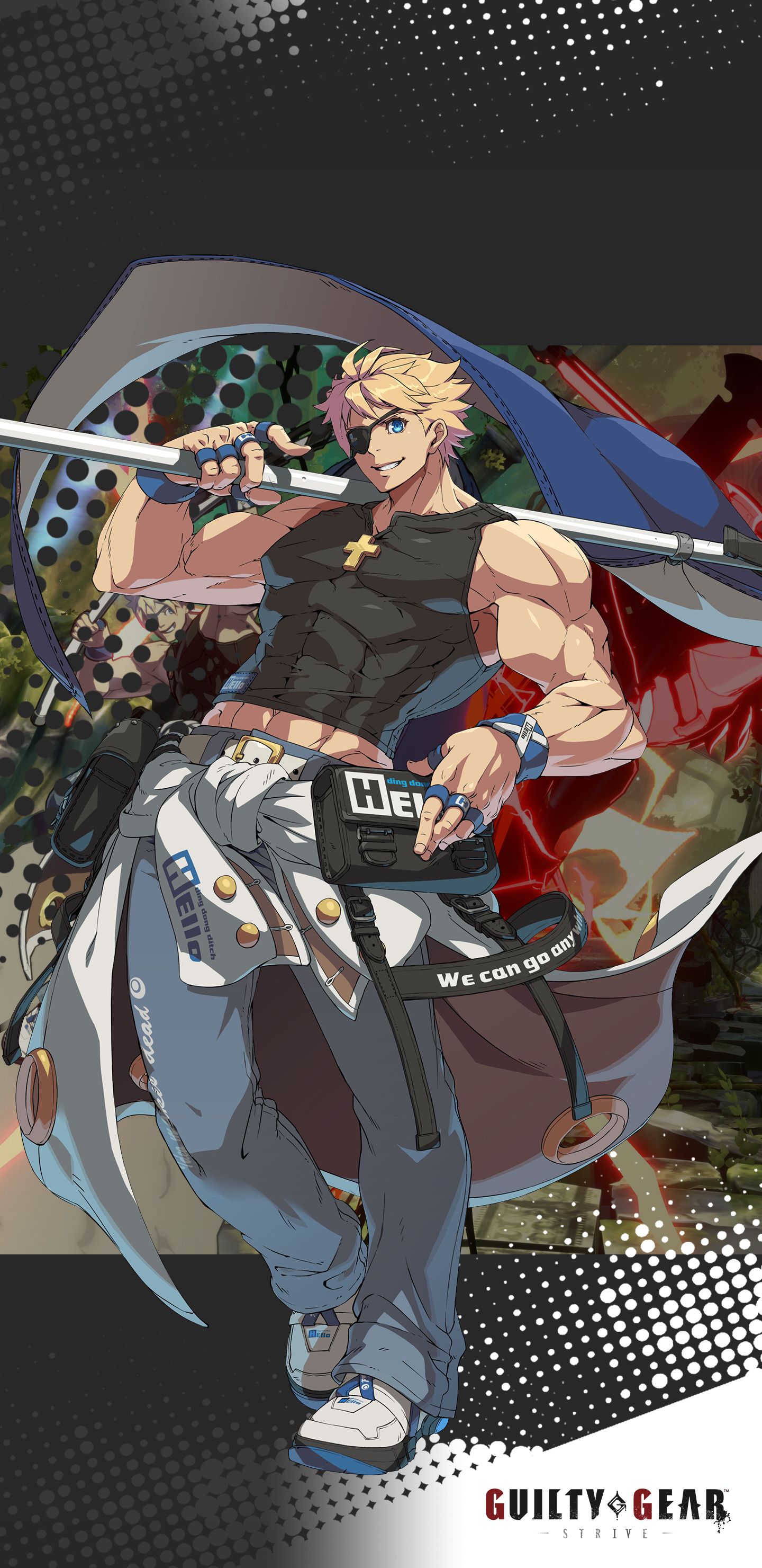 1440x2960 Guilty Gear Strive Sin Kiske Wallpaper with Monocle
