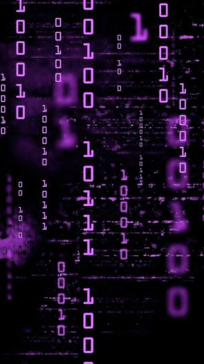 675x1200 Dark Purple and Neon Wallpaper for a Hacker Aesthetic