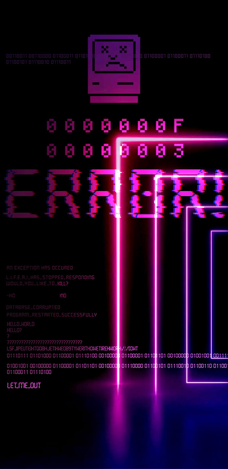 800x1645 HD hacker error wallpaper