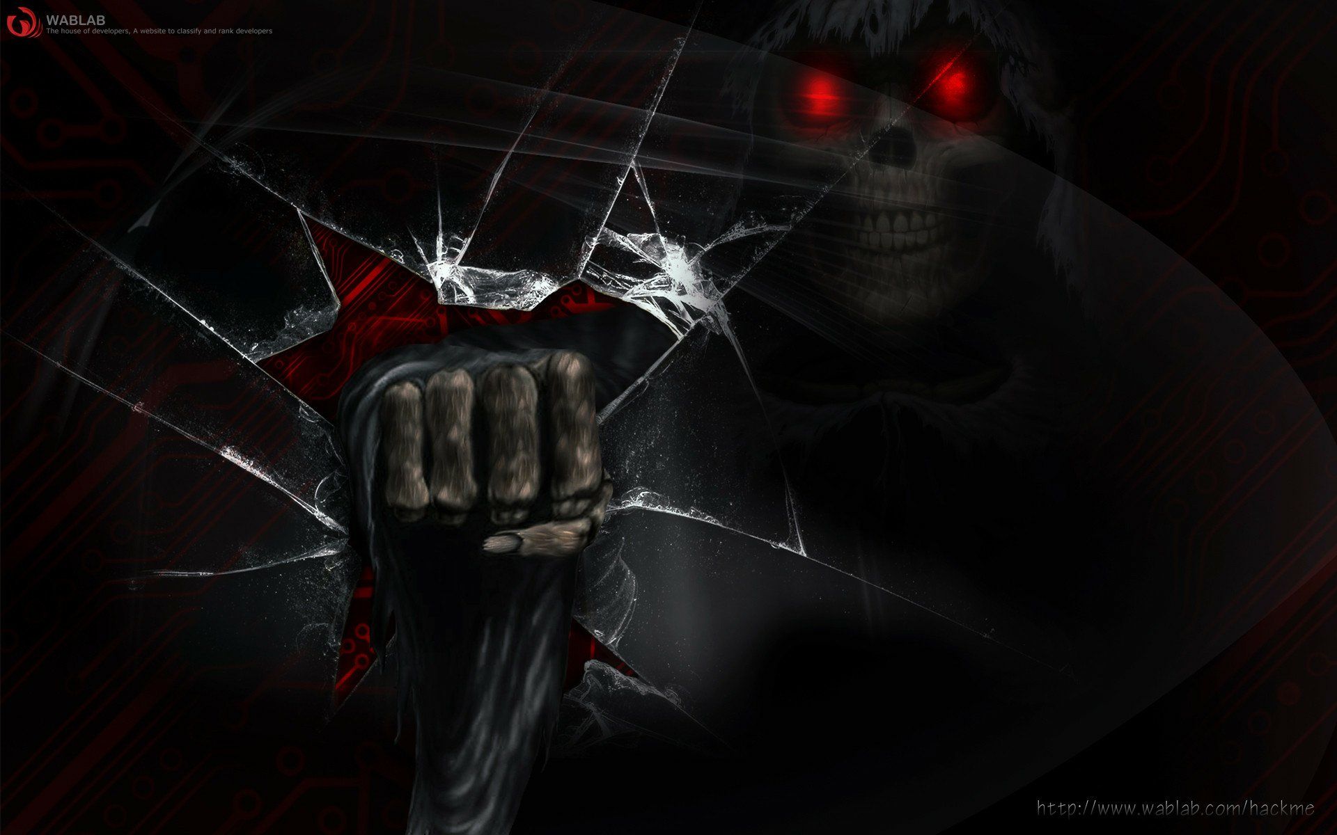 1920x1200 HD Wallpaper: Dark Hacker's Fury