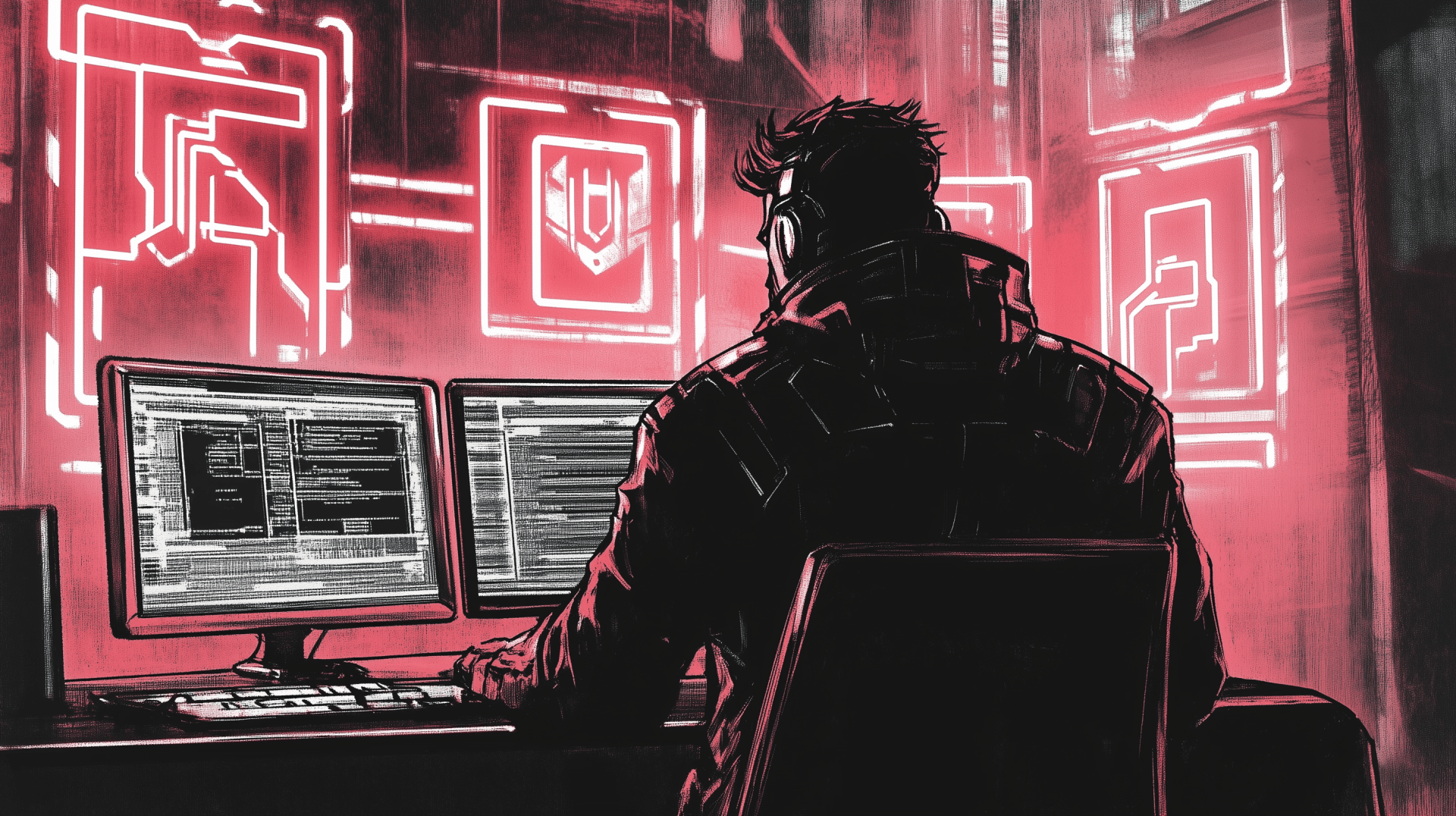 1920x1076 Cyberpunk Hacker HD Wallpaper: Explore the Digital Frontier