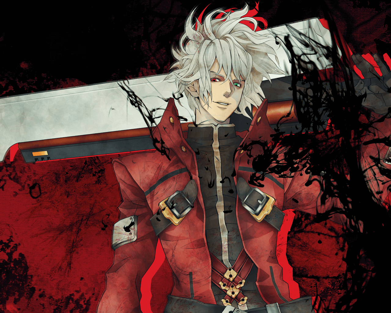 1280x1024 Ragna the Bloodedge Vs Zack Fair (BlazBlue Vs Crisis Core: Final Fantasy VII)