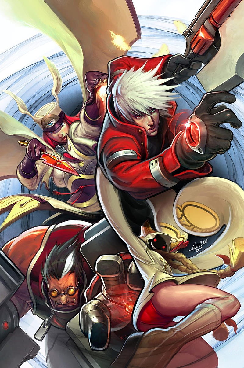 800x1204 Blazblue CS, blazblue, continuum shift, iron tagar, ragna, taokaka, tsubaki, HD phone wallpaper