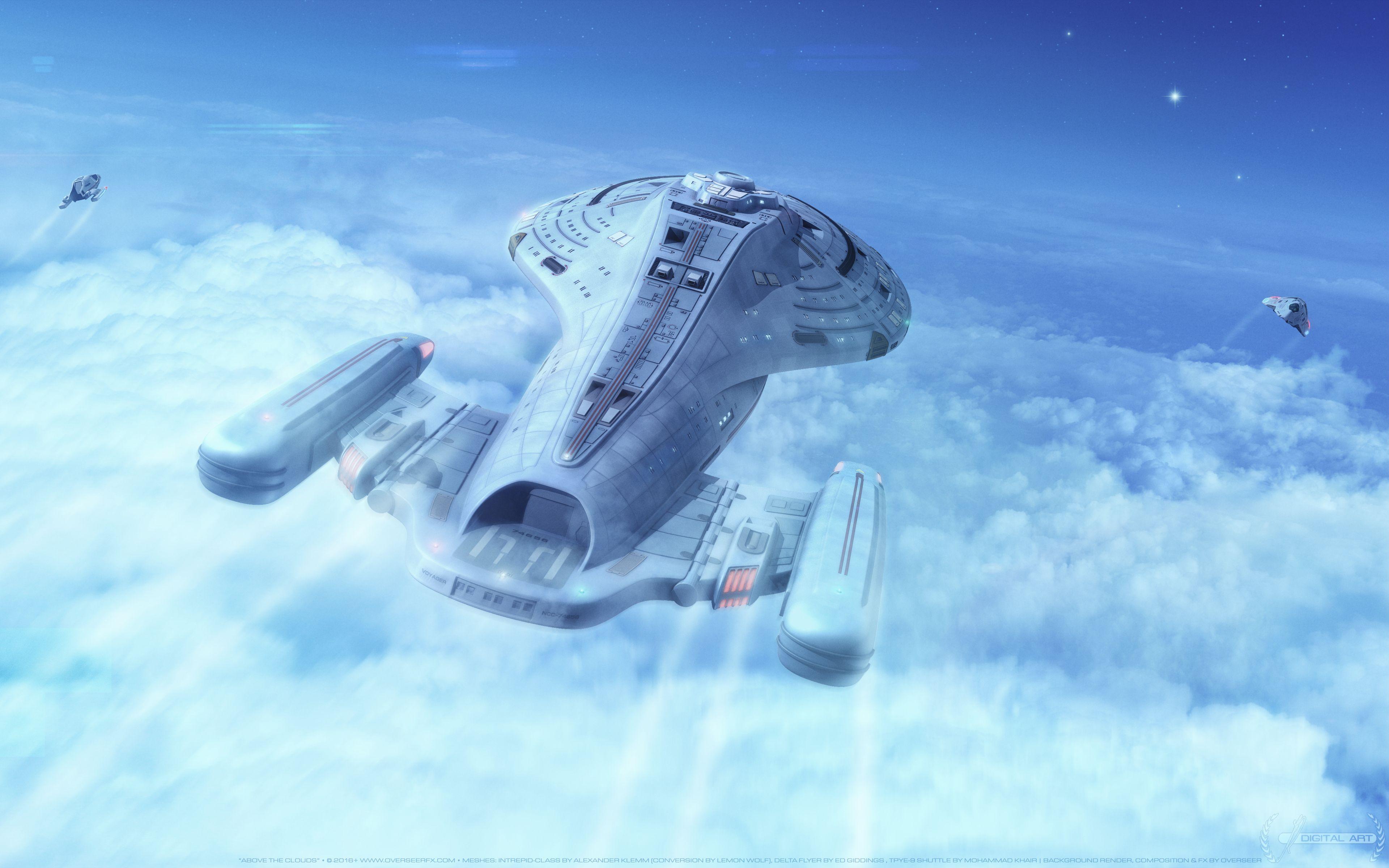 3840x2400 Wallpaper 4k Star Trek Voyager Spaceship 4K Wallpaper