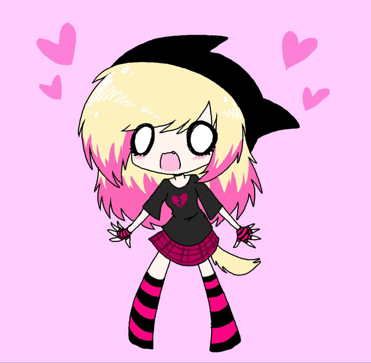 1200x1176 Download Animated Scene Kid Character Pink Background Wallpaper