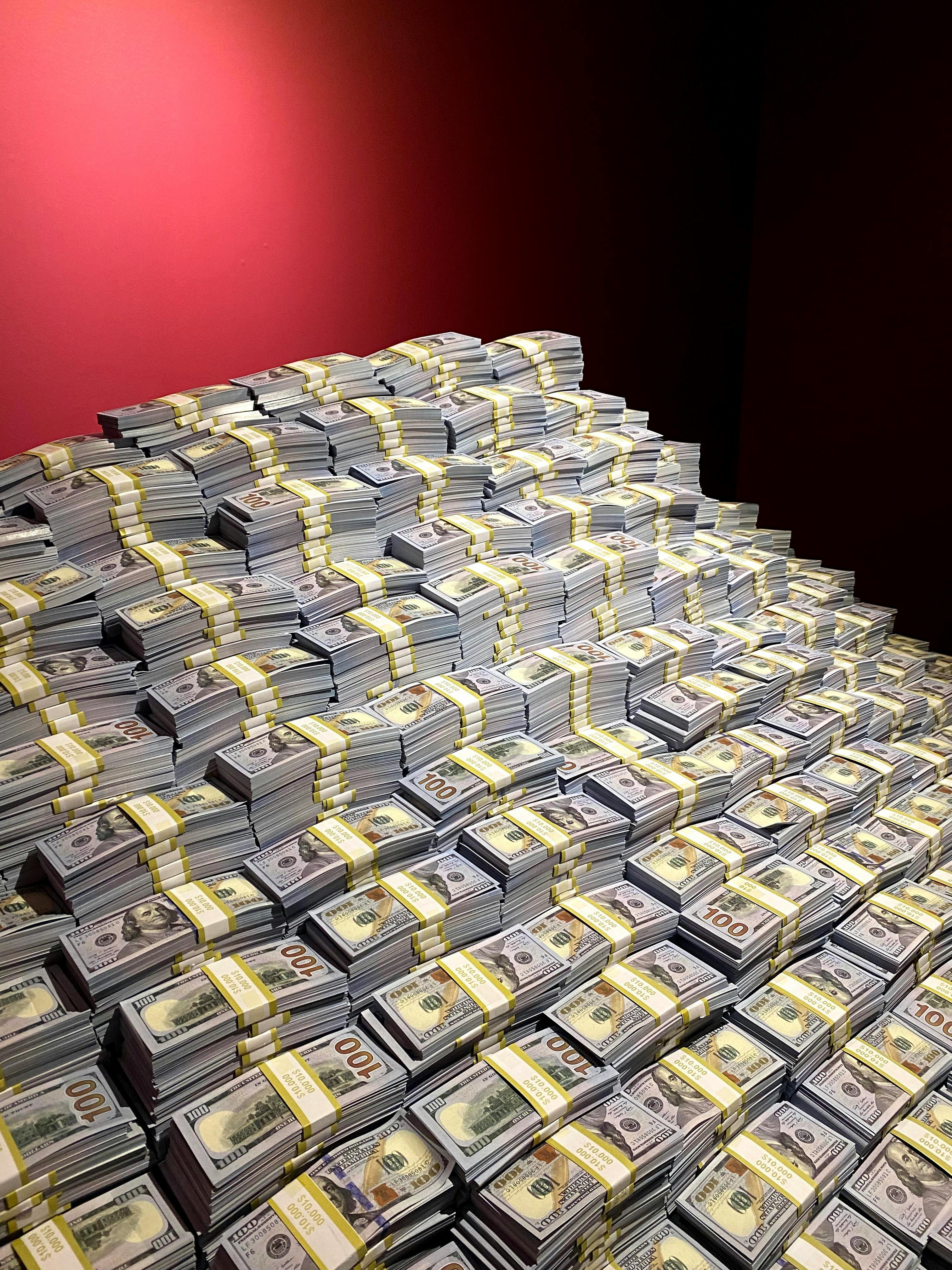 3024x4032 A Pile of Money Stacked on Top of Each Other · Free