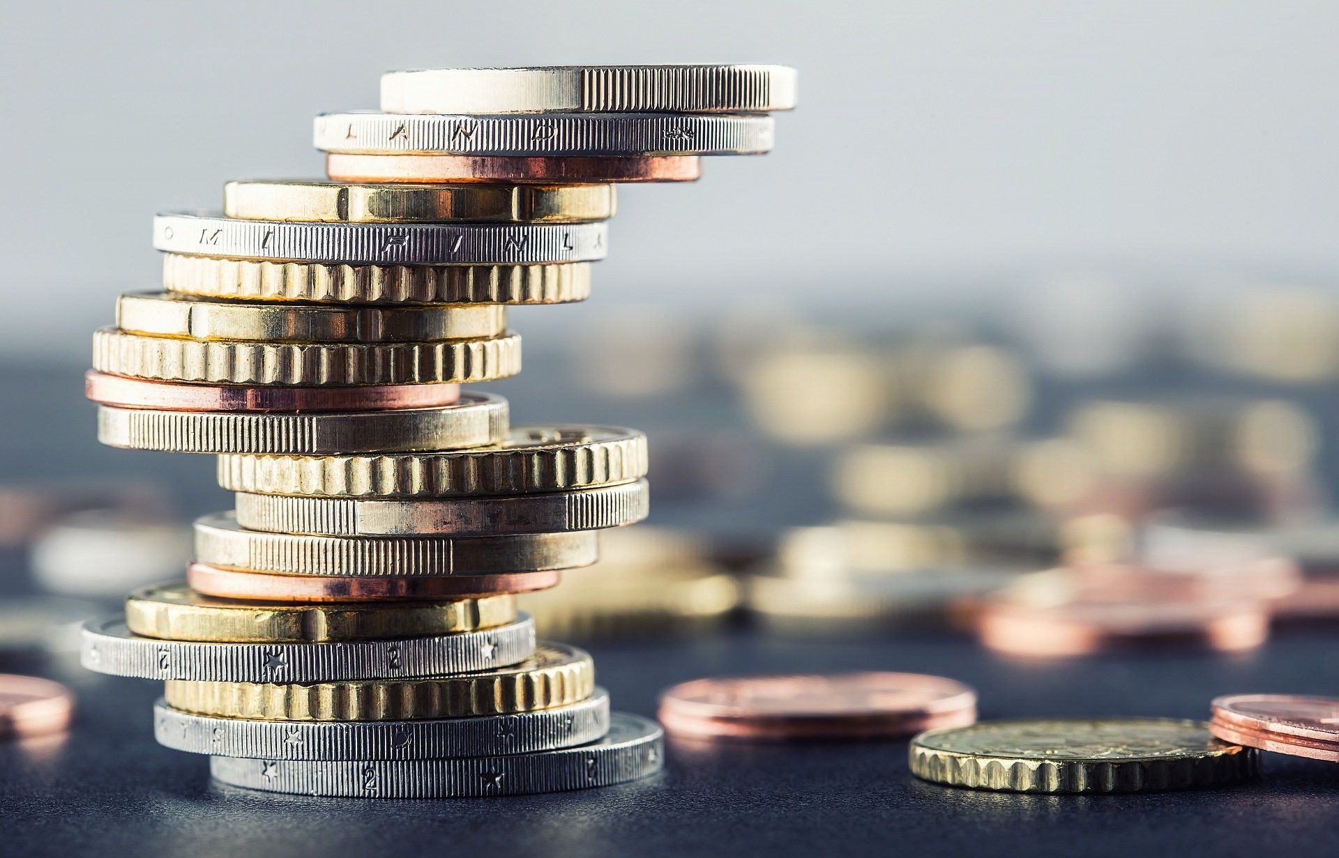 1920x1231 Stacked Euro Coins: HD Wallpaper Of Man Made Money Art