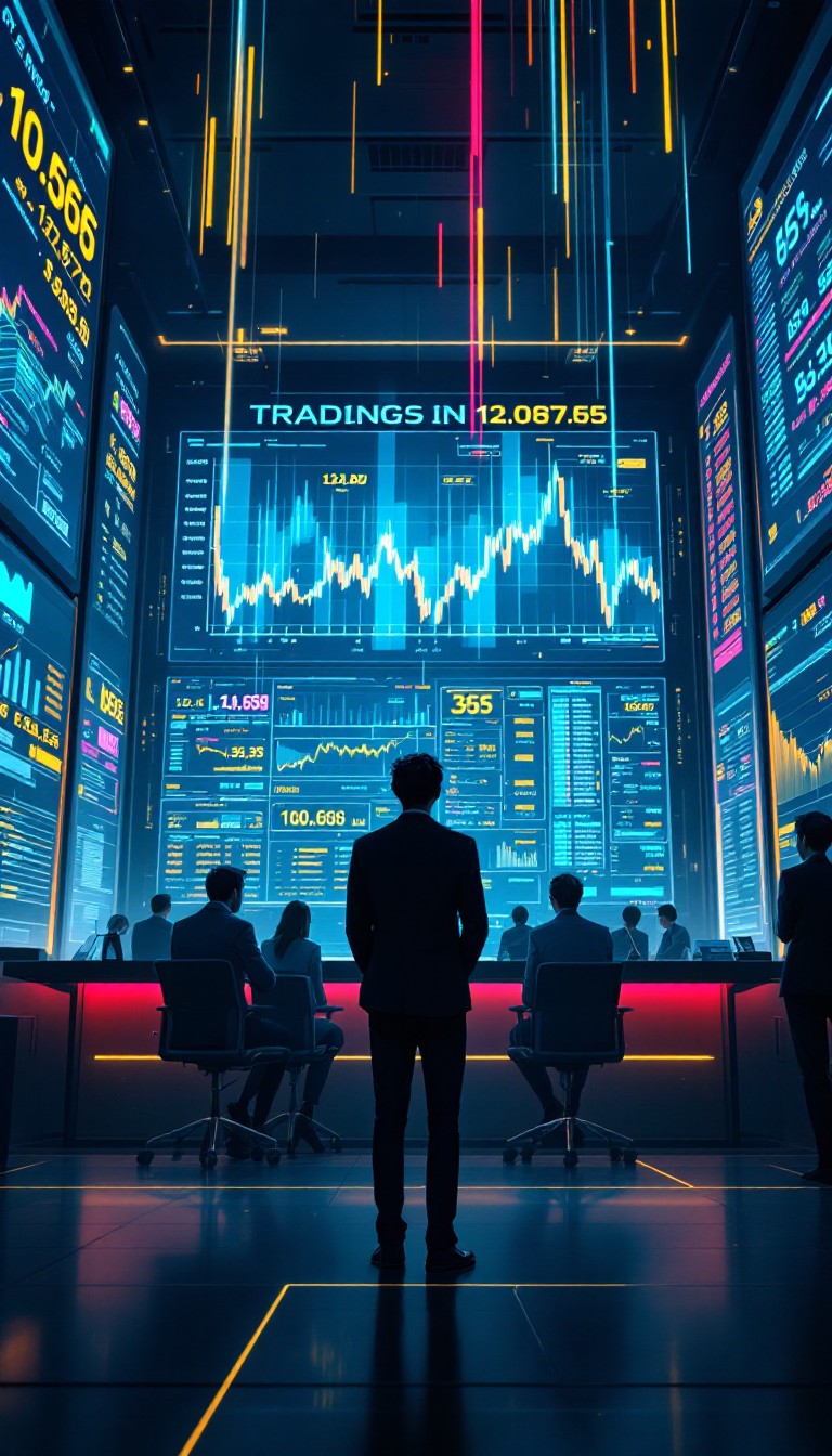 768x1344 Free Future Trading Floor Image, Trading, Holographic