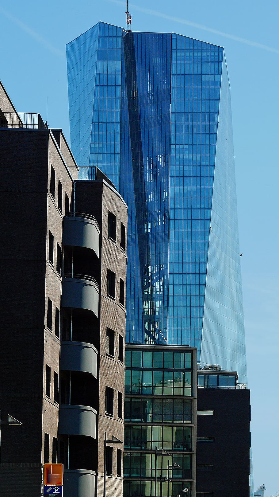 910x1618 HD wallpaper: ecb, bank, euro, skyscrapers, frankfurt, european central bank