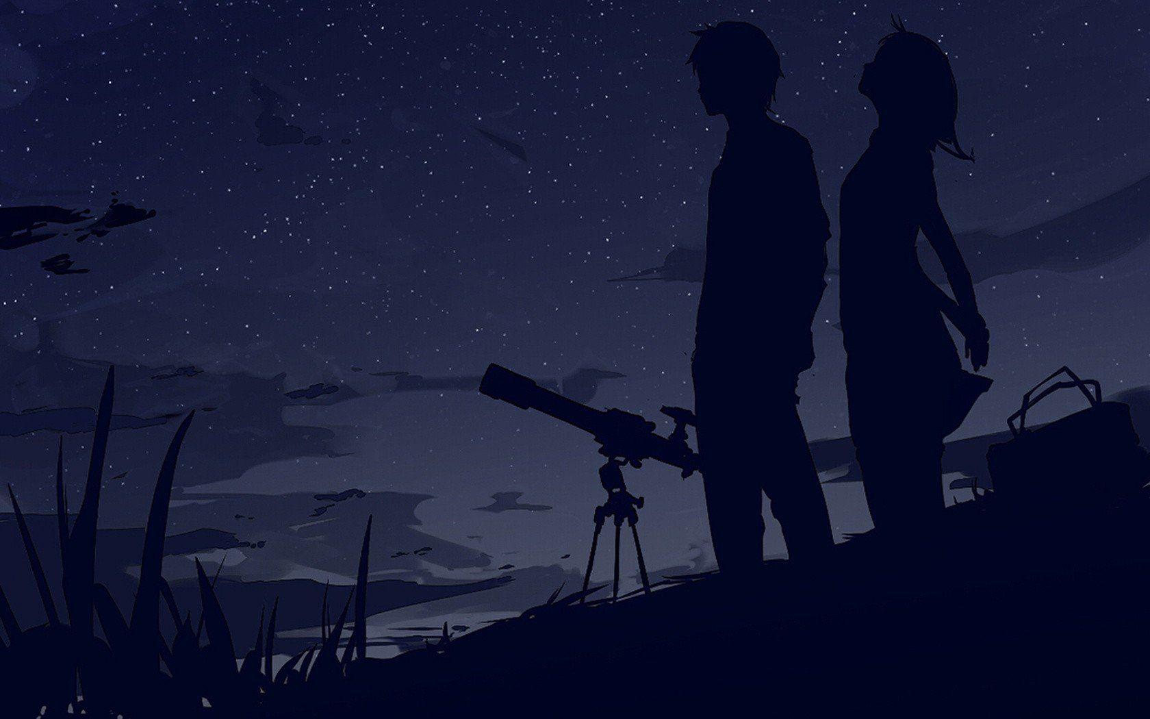 1680x1050 night, Anime Wallpaper HD / Desktop and Mobile Background