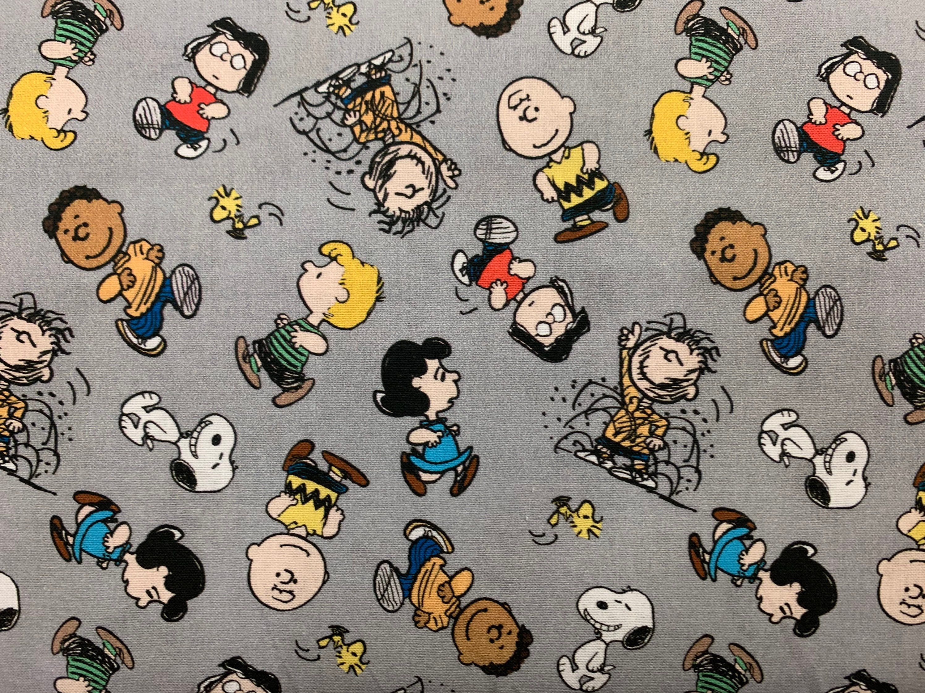 2992x2244 Peanuts Gang Charlie Brown, Snoopy, Pigpen & Lucy Fabric, licensed fabric, Snoopy fabric, Charlie Brown fabric, character fabric