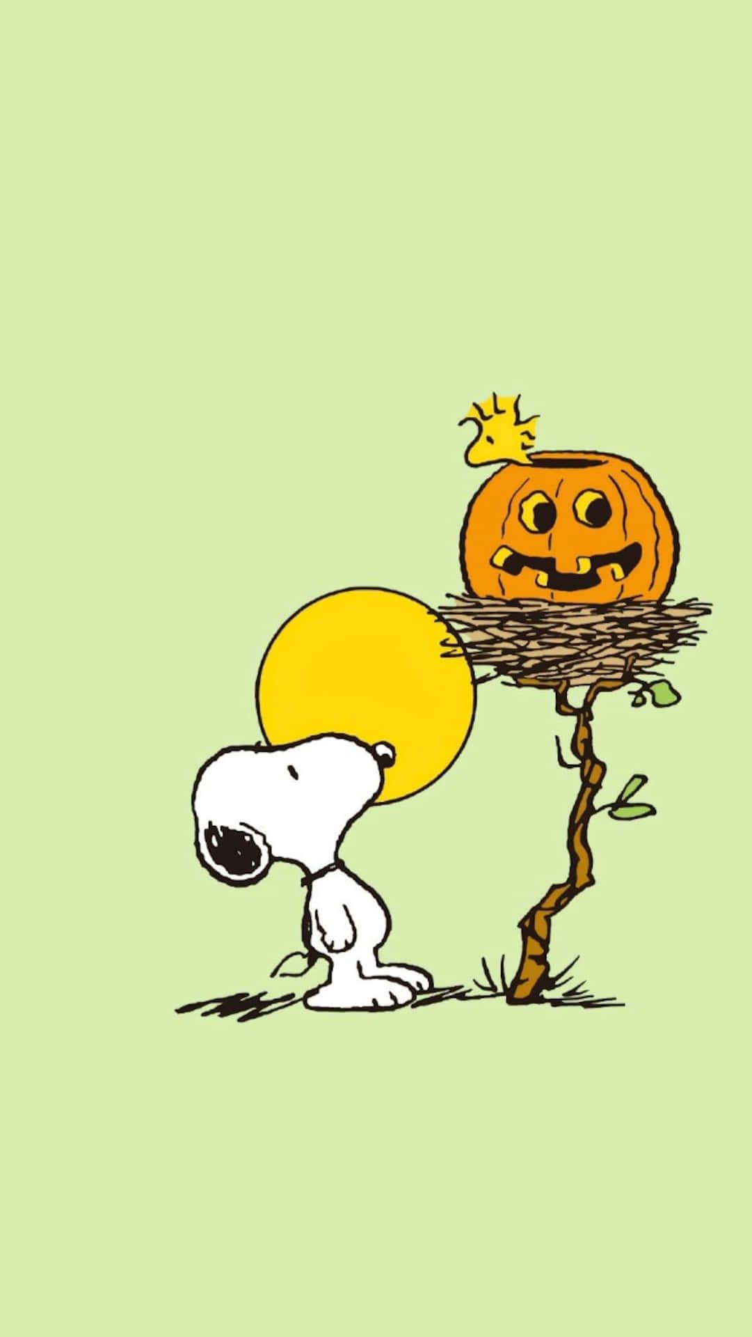 1081x1920 Download Celebrate Halloween with the Peanuts Gang! Wallpaper