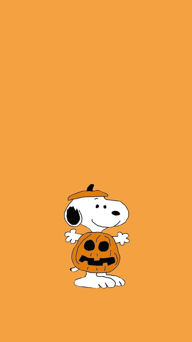 675x1200 snoopy fall halloween pumpkin wallpaper/ screensaver