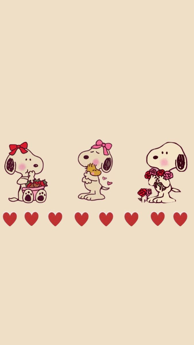 675x1200 Snoopy Valentine's Day iPhone wallpaper