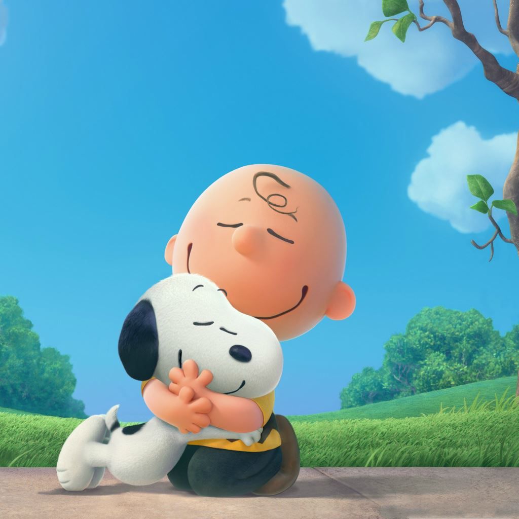 1024x1024 Snoopy And Charlie iPad Wallpaper Free Download