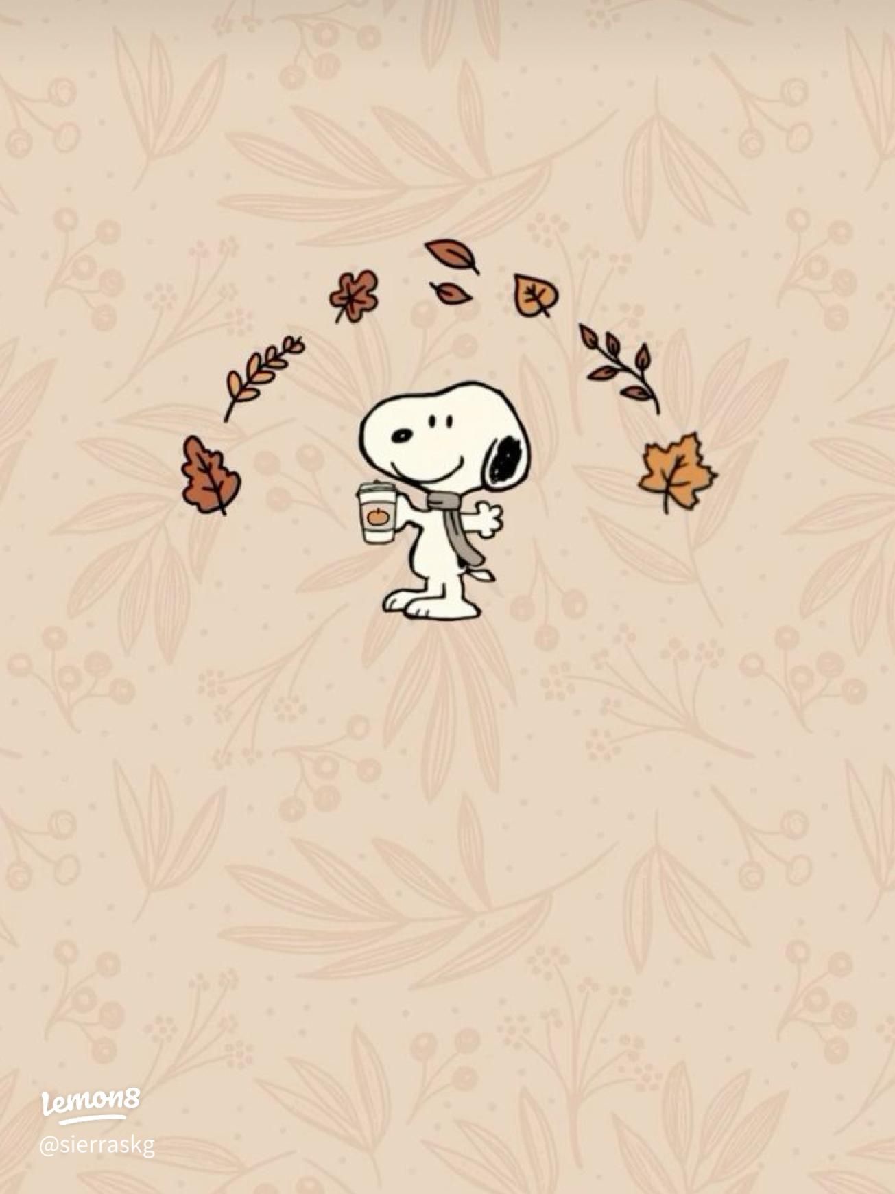 1305x1740 Snoopy fall wallpaper