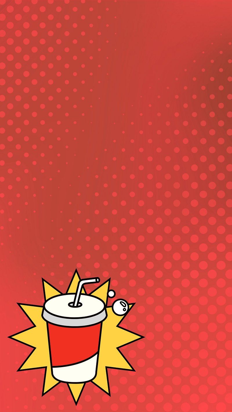 800x1422 Red Half Tone Background, Retro Soda. Free Photo Illustration