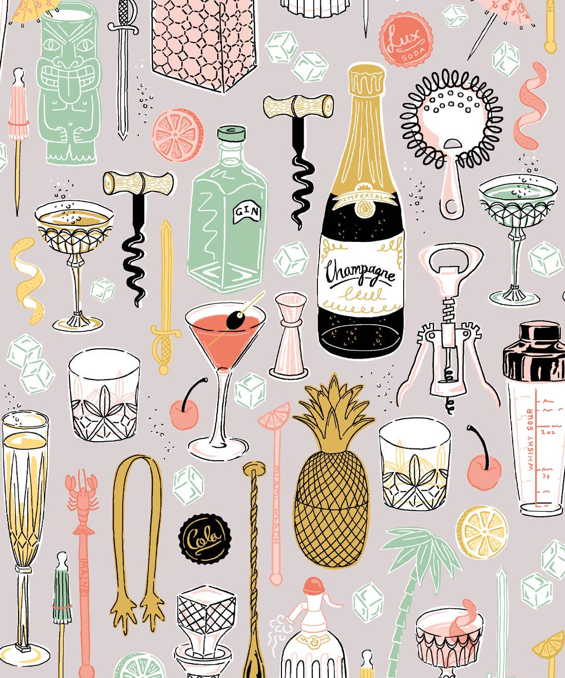 1100x1320 Cocktails Wallpaper • Champagne and Martinis