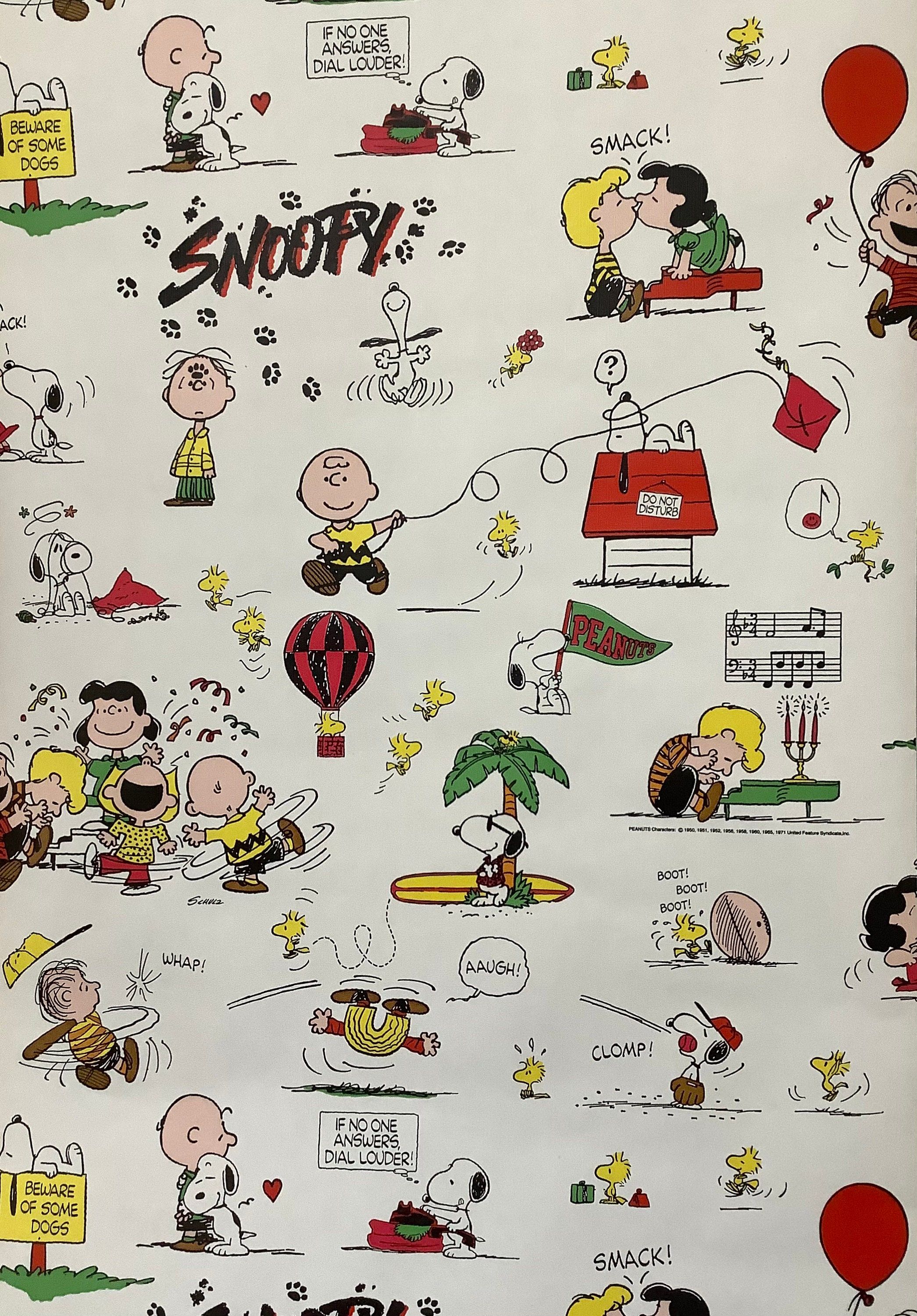 2091x3000 Snoopy Vintage Wallpaper Rare by the Yard Art Wall