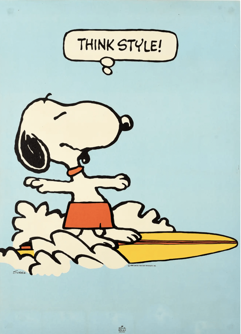 786x1090 Think Style Snoopy Original Vintage Poster Letitia Morris Gallery