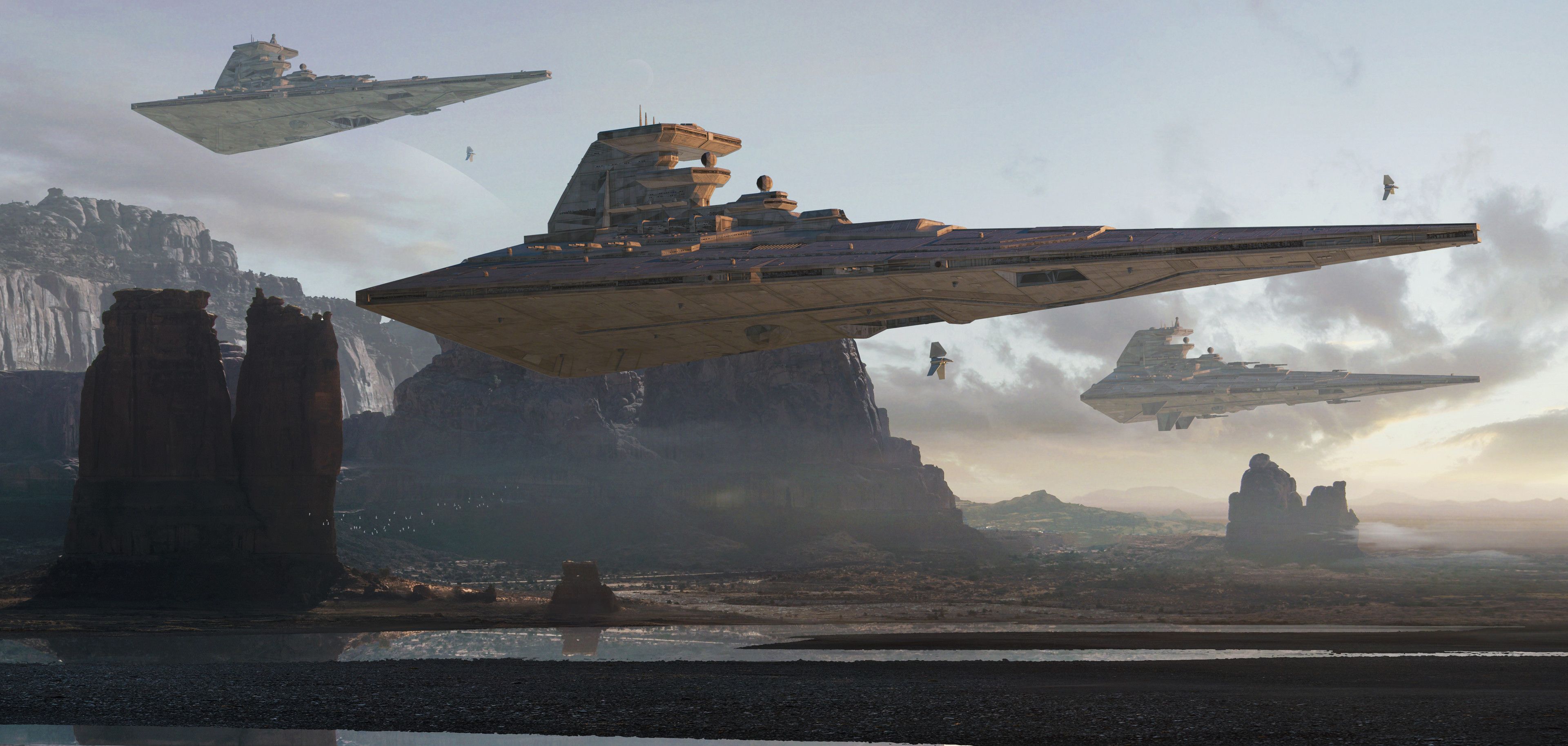 3840x1828 Epic Star Destroyer Fleet