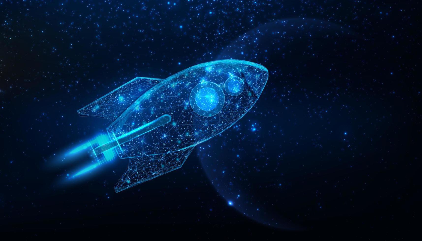 1715x980 National day of human space flight concept. Futuristic modern abstract planet on blue background. Vector illustration