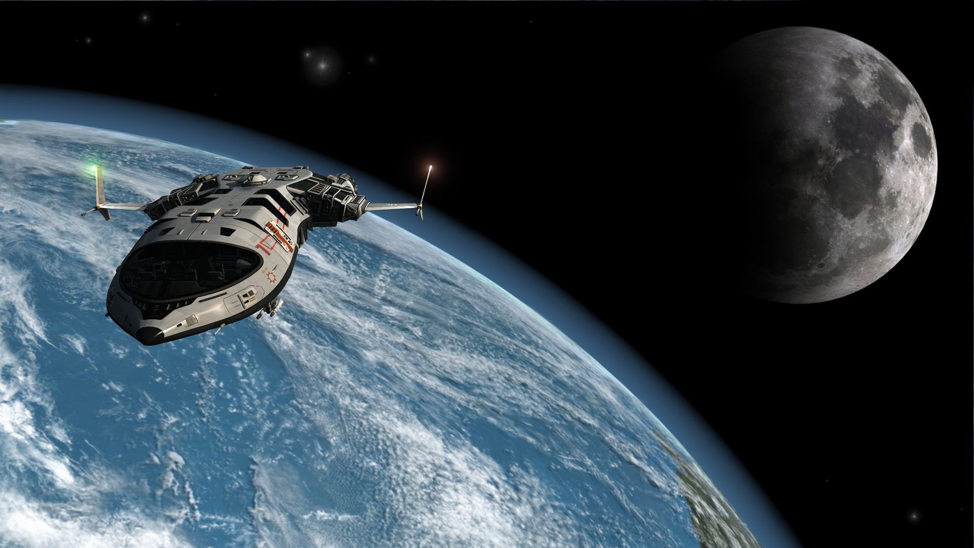 1920x1080 Space Flight Wallpaper