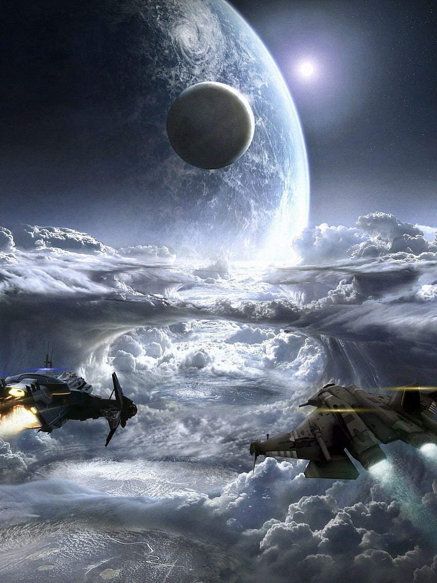 850x1133 Space exploration, Spaceflight, Space Travel, Planets, Ocean Space HD phone wallpaper