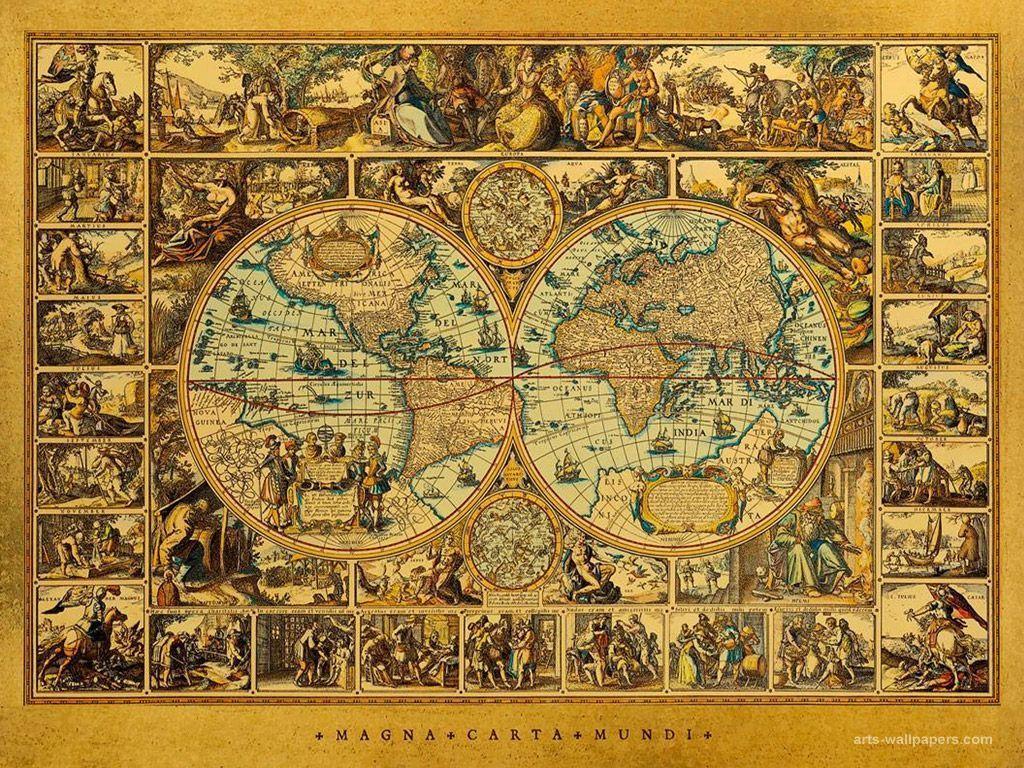 1024x768 Vintage Posters Wallpaper